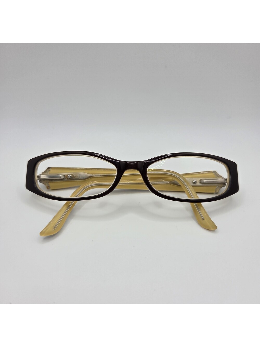 Rare Harley Davidson Rectangular Eyeglasses Frames Brown Y2K 52-15-133 99079